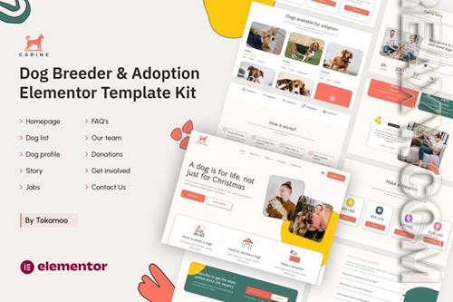 Themeforest Carine Dog Breeder & Adoption Elementor Template Kit 
