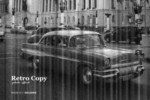 Retro Copy Photo Effect Psd