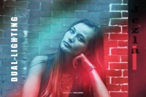 Dual Lighting Photo Effect Psd