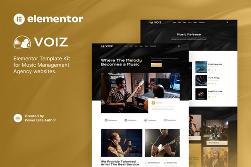 Themeforest Voiz - Music Management Agency Elementor Template Kit