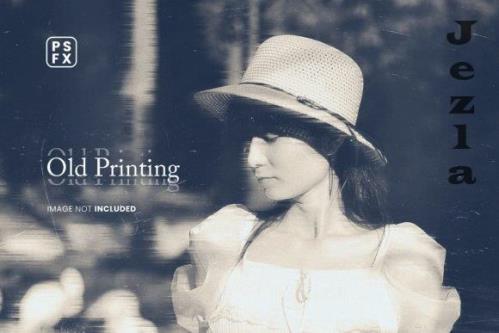 Old Printing Photo Effect Psd