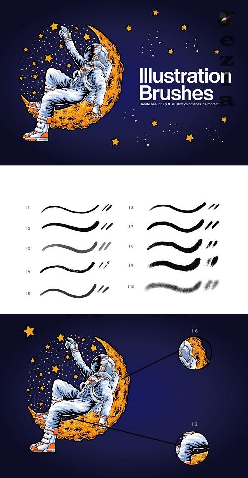 10 Illustration Brushes Procreate - 7234784