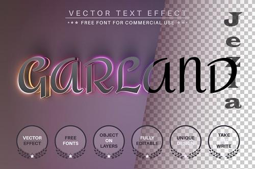 Garland Unicorn Editable Text Effect - 7237409