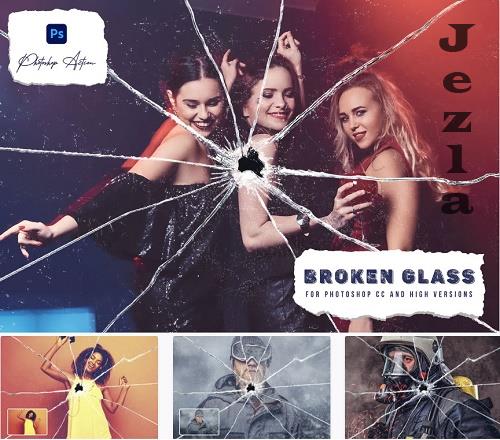 Broken Glass Photoshop Action - BUTGCAE