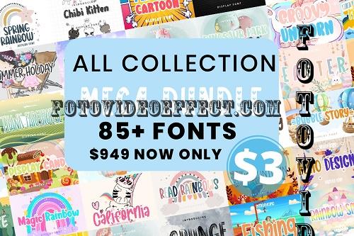 Mega Collection Font Bundle - 86 Premium Fonts
