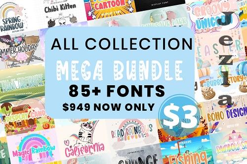 Mega Collection Font Bundle - 86 Premium Fonts