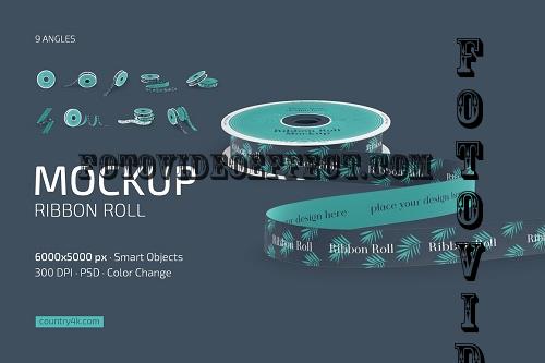 Ribbon Roll Mockup Set - 7215249 - 