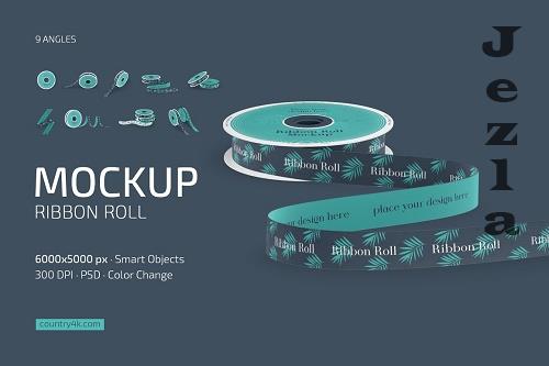 Ribbon Roll Mockup Set - 7215249 - 