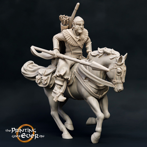 Ranger with Spear Mounted 3D Print Model