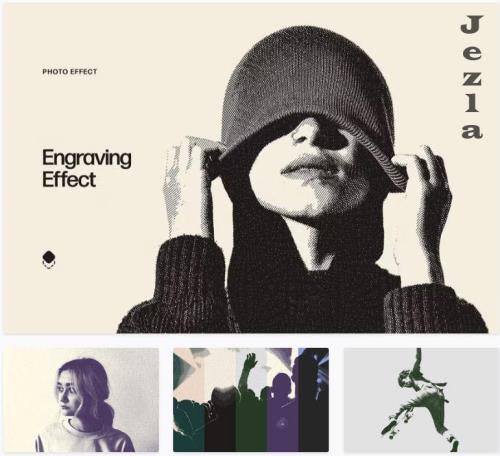 Engraving Photoshop Effect - 7233186