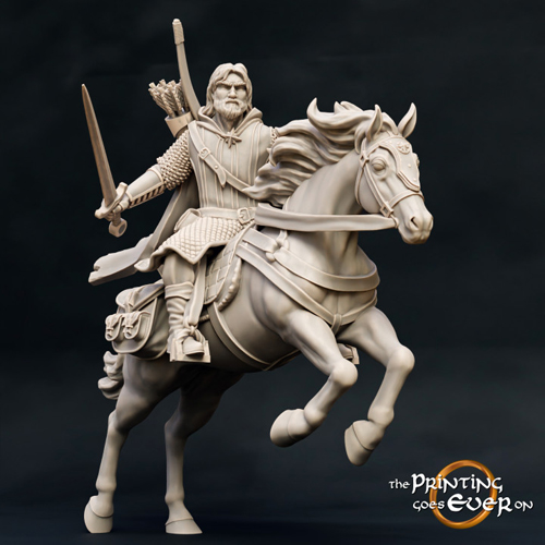 Ranger with Sword Mounted 3D Print Model