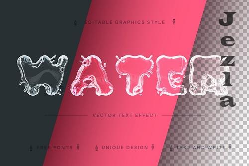 Water Glass - Editable Text Effect - 7241525