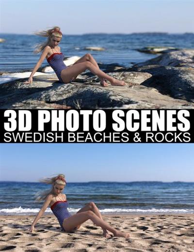 3D PHOTO SCENES   SWEDISH BEACHES AND ROCKS