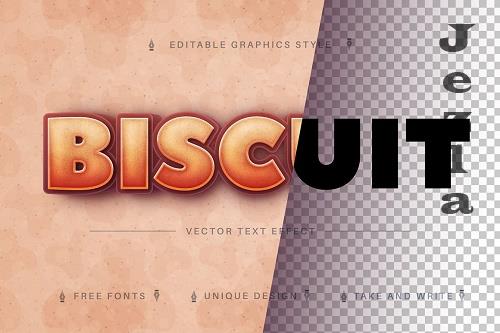 Biscuit - Editable Text Effect - 7243617