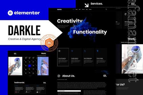 Themeforest Darkle - Creative & Digital Agency Elementor Template Kit 37932554