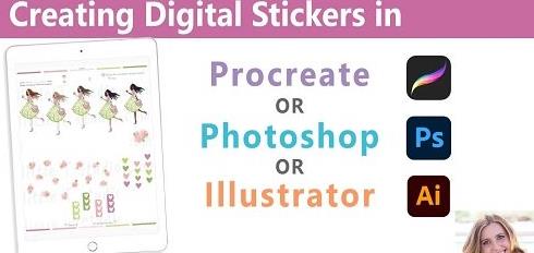 How to Create Digital Stickers in Procreate, Photoshop, Illustrator & Make a GoodNotes Sticker Book