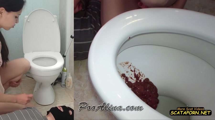 Fboom - Amateurs - Toilet slave swallows Alina shit from toilet (27 May 2022/FullHD/203 MB)