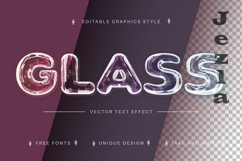 Glass Realistic Editable Text Effect - 7242796