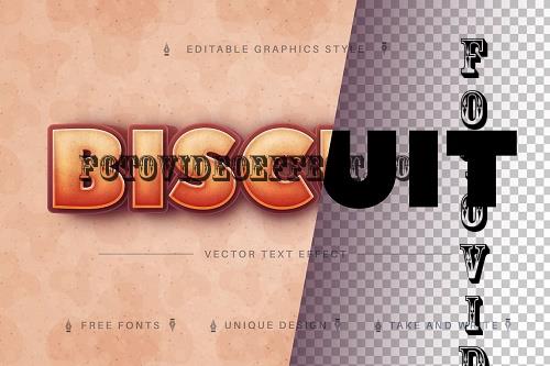 Biscuit - Editable Text Effect - 7243617