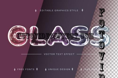 Glass Realistic Editable Text Effect - 7242796