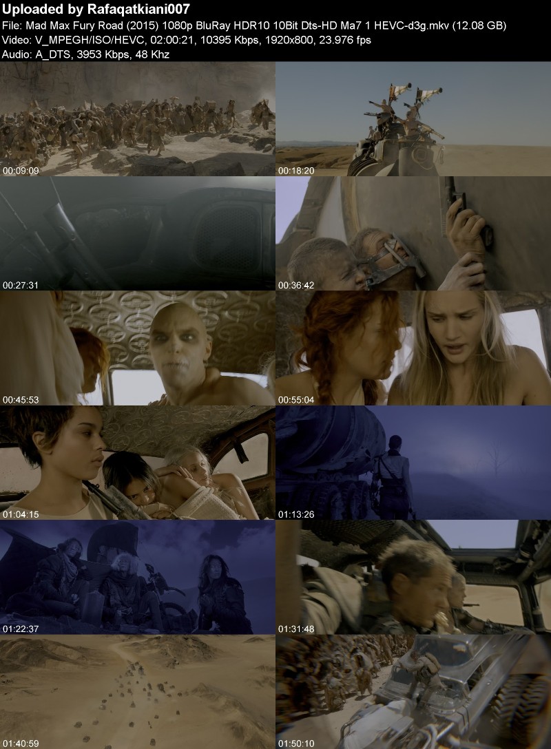 Mad Max Fury Road (2015) 1080p BluRay HDR10 10Bit Dts-HD Ma7 1 HEVC-d3g Mad Max Fury Road (2015) 1080p BluRay HDR10 10Bit Dts-HD Ma7 1 HEVC-d3g