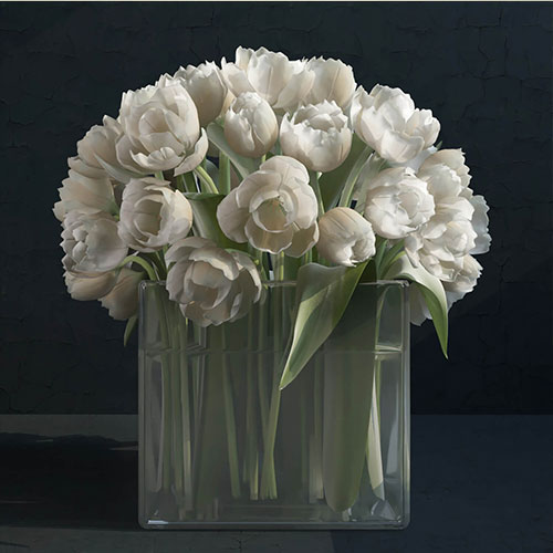 Bouquet of tulips in a vase 5 3D Model