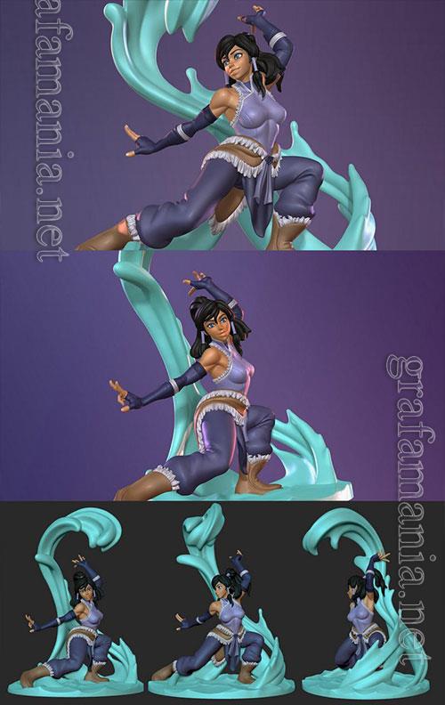 Korra From Avatar 3D Print Model 