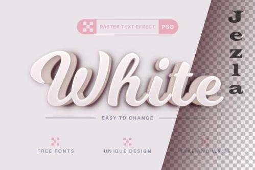 White 3D - Editable Text Effect - 7248308