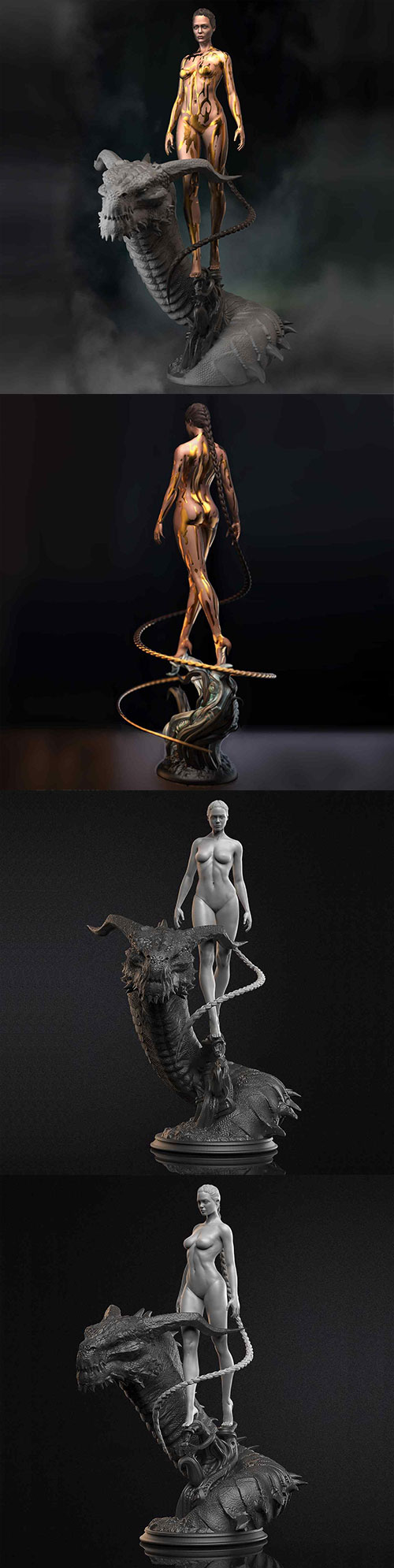 Beowulf Grendel’s Mother - Angelina Jolie Statue (NSFW) 3D Print Model