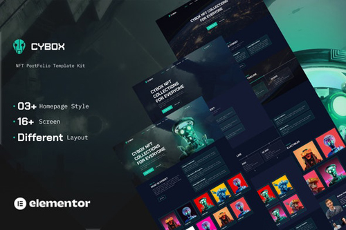 ThemeForest - Cybox - NFT Collections Elementor Template Kit 36767134