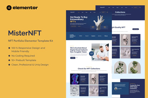 ThemeForest - MisterNFT - NFT Portfolio Elementor Template Kit 36679933