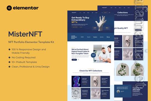 ThemeForest - MisterNFT - NFT Portfolio Elementor Template Kit 36679933