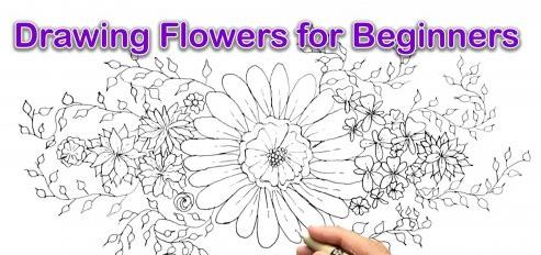 Drawing Flowers for Beginners – Sketching and Inking a Floral Design