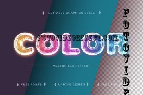 Color Glass - Editable Text Effect - 7250247