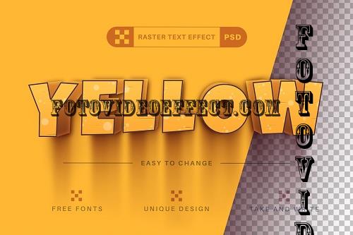Yellow Long - Editable Text Effect - 7249964