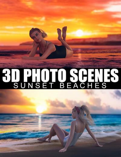 3D PHOTO SCENES   SUNSET BEACHES