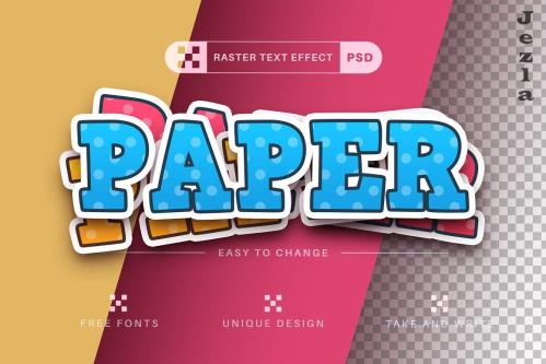 Paper Sticker - Editable Text Effect - 7250319