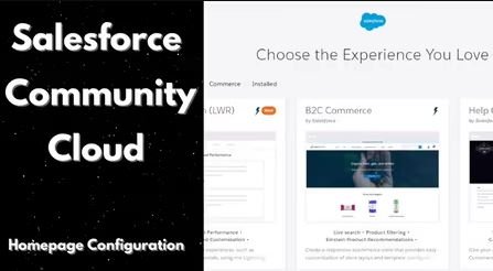 Salesforce Community Experience Cloud Homepage Configurations