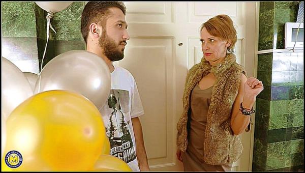 Gerda Ice - Hairy Mature Gerda Ice Is Having A Big Party With Cock And Balloons [FullHD 1080p] 2022