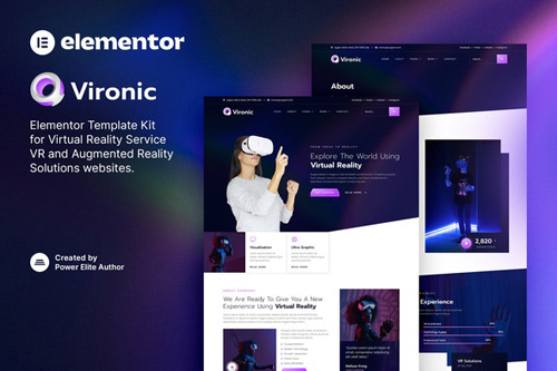 ThemeForest Vironic - Augmented & Virtual Reality Services Elementor Template Kit 38088246