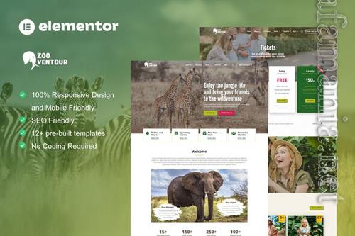 ThemeForest Zooventour - Safari & Zoo Elementor Pro Template Kit 38080792