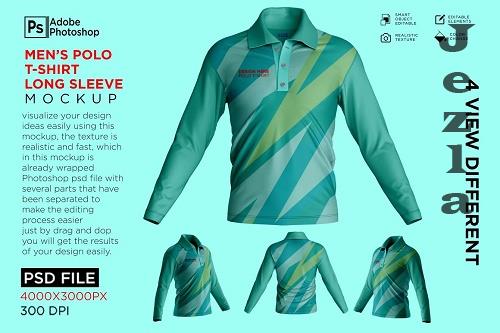 Men's Polo T-Shirt Mockup - 7234782