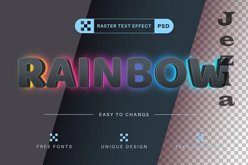Rainbow Glow - Editable Text Effect - 7259940 Rainbow Glow - Editable Text Effect - 7259940