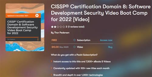 CISSP®️ Certification Domain 8 Software Development Security Video Boot Camp for 2022