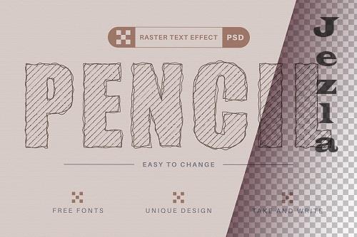 Pencil Sketch - Editable Text Effect - 7259298 Pencil Sketch - Editable Text Effect - 7259298