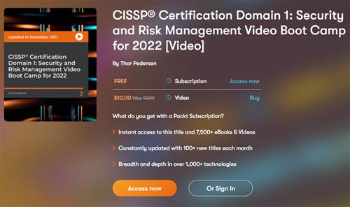 CISSP® Certification Domain 1 Security and Risk Management Video Boot Camp for 2022