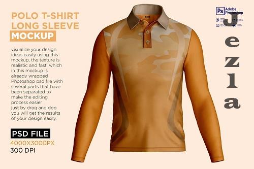 Men's Polo T-Shirt Mockup - 7251329