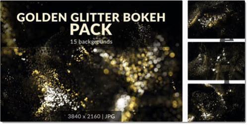 Golden Glitter Bokeh Pack
