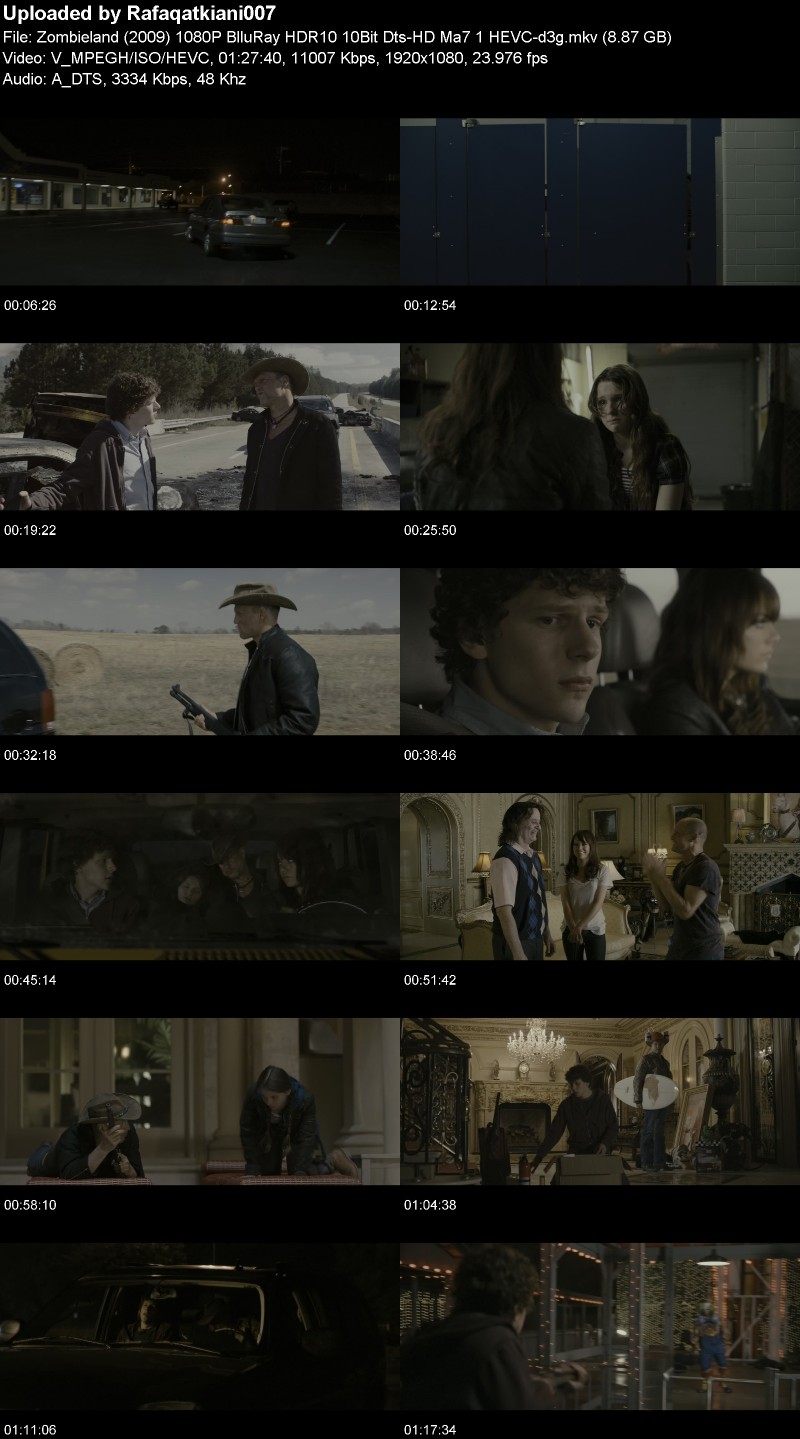 Zombieland (2009) 1080P BlluRay HDR10 10Bit Dts-HD Ma7 1 HEVC-d3g Zombieland (2009) 1080P BlluRay HDR10 10Bit Dts-HD Ma7 1 HEVC-d3g