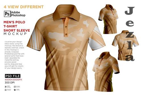 Men's Polo T-Shirt Mockup - 7234817